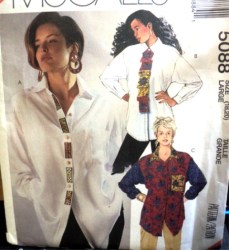 5088 1990 MCC LOOSE FIT YOKE COLLAR LS SHIRT PATTERN LG 18,20
